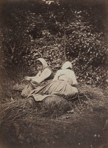 Duas camponesas sentadas