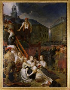Episódio em Place du Bouffay, Nantes, 1793, 1859 de Auguste Hyacinthe Debay