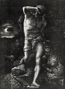 A Consciência ou, O Olho Observando Caim, de &39;La Legende des Siècle&39; de Victor Hugo (1802-85) de Auguste Joliet