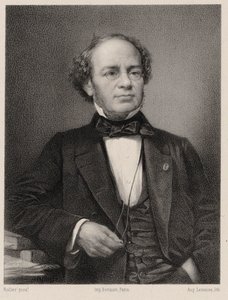 Retrato do compositor Jacques Fromental Halévy 1799-1862. de Auguste Lemoine