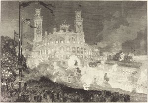 14 de julho. Iluminação do Palácio do Trocadero de Auguste Lepere