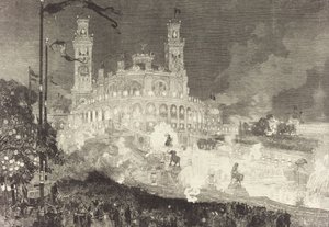 14 de julho. Iluminação do Palais du Trocadéro, 1883. de Auguste Lepere
