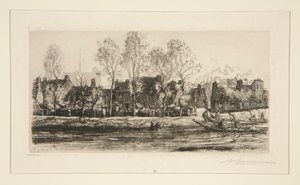 Bords de la Somme ? Amiens (Bancos do Somme em Amiens) de Auguste Lepere