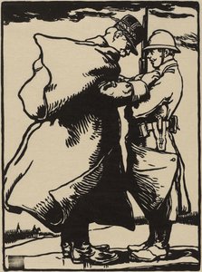 Joffre, Père du Soldat (xilogravura em papel de amora japonesa) de Auguste Lepere