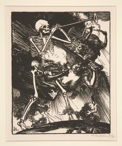 Morte e discórdia choverão na Terra, de A Guerra de 1914, primeira série, no. 7 de Auguste Lepere