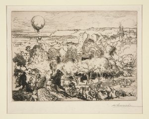 O Balão Caído, em Pré-Saint-Gervais de Auguste Lepere