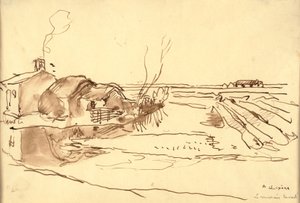Paisagem (tinta no papel)
