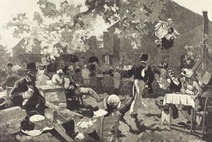 O Cabaret du Coq de Bruyère no Bois de Meudon, 1888. de Auguste Lepere