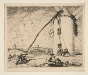 Moinho de vento de Chapelles (Vendéia) de Auguste Lepere