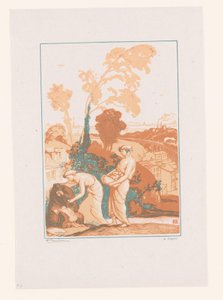 A música e a poesia ajudam o artista
La Musique et la Poesie secourant les Artistes de Auguste Lepere