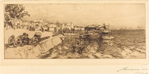 Cais de Bercy (Embarcadere, Quai de Bercy) de Auguste Lepere