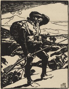 Olhando para a planície do Reno de Auguste Lepere