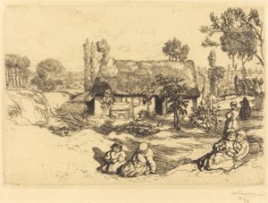 Abrigo para os Pobres, Vendee (Le nid de pauvres, Vendee) de Auguste Lepere