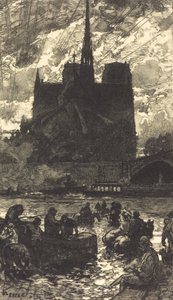 Bebedouro atrás de Notre-Dame L
