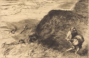Naufrágios, Saint-Jean-de-Monts Saqueadores de naufrágios, Saint-Jean-de-Monts, 1915. de Auguste Lepere