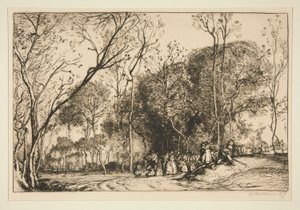 ?t? de la Saint-Martin, la noce qui passe (Verão em Saint-Martin, as Núpcias Passadas) de Auguste Lepere