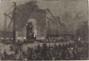 Funeral de Victor Hugo. A Vigília de Auguste Lepère after Henri Louis Scott