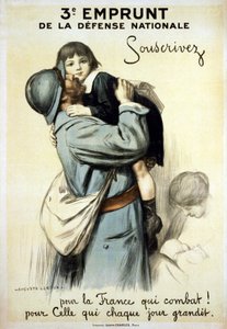Terceiro empréstimo da Defesa Nacional "Subscrever para a França que luta e para aquela que cresce todos os dias" - Cartaz de Auguste Leroux