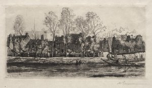Amiens, as margens do Somme de Auguste Louis Lepère