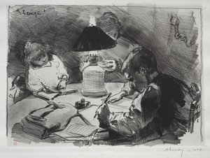 Ao redor da lâmpada de Auguste Louis Lepère