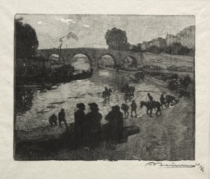 O Watering Place de Pont Marie de Auguste Louis Lepère