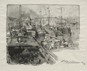 O Bassin de la Villette de Auguste Louis Lepère