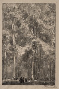Le Matin, encruzilhada de Forts Marlotte de Auguste Louis Lepère