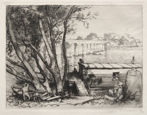 A ponte de Poissy de Auguste Louis Lepère