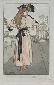 Almanaque de Paris, 1897: Primavera de Auguste Louis Lepère