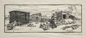 A Casa da Carruagem (Le wagon-logement) de Auguste Louis Lepère