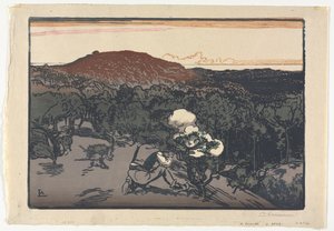 O caçador furtivo, dunas de Saint Jean de Mont de Auguste Louis Lepère