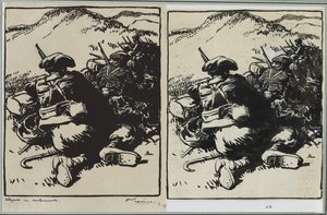 Alpins em emboscada de Auguste Louis Lepère