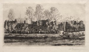 Amiens, as margens do Somme de Auguste Louis Lepère