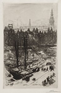 Amsterdã, do Victoria Hotel. de Auguste Louis Lepère