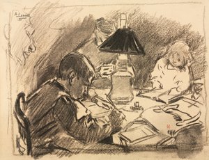 Em torno da lâmpada, 1888. de Auguste Louis Lepère