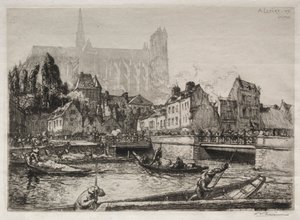 Chegada de Legumes-Amiens, 1907. de Auguste Louis Lepère