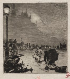 Na esquina da Pont-aux-Doubles de Auguste Louis Lepère