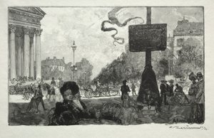 Esquina da Rue Royale, 1890. de Auguste Louis Lepère