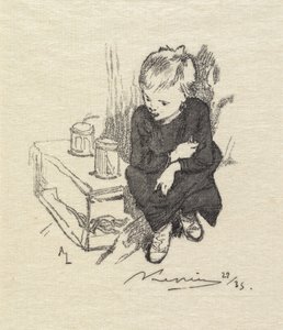 Floresta de Fontainebleau: O garoto com lorvet A Floresta de Fontainebleau: O garoto com lorvet, 1890. de Auguste Louis Lepère