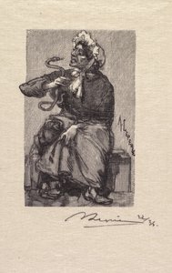 Floresta de Fontainebleau: Mercador de Serpentes de Auguste Louis Lepère