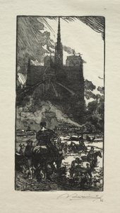 Bebida em St. Louis Point. de Auguste Louis Lepère