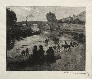 O Watering Place de Pont Marie de Auguste Louis Lepère