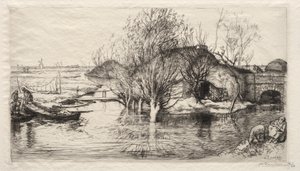A cabana inundada de Auguste Louis Lepère