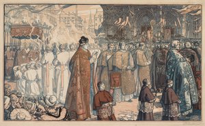 A procissão de Corpus Christi em Nantes, 1901. de Auguste Louis Lepère