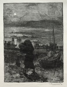 A colheita da areia. de Auguste Louis Lepère
