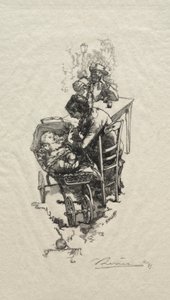 A mulher no berço. de Auguste Louis Lepère