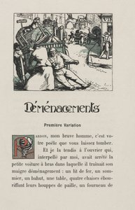 Paisagens e cantos das ruas: mudança, 1900. de Auguste Louis Lepère