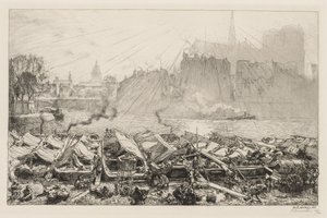 O Grande Mercado da Maçã, 1917. de Auguste Louis Lepère