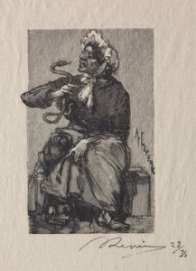 mercador de cobras de Auguste Louis Lepère