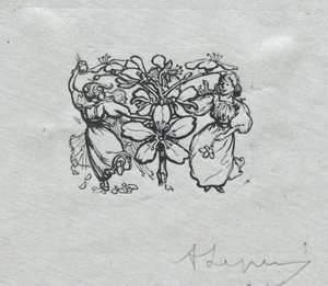 Almanaque de Paris, 1897: Tail-piece, Primavera de Auguste Louis Lepère